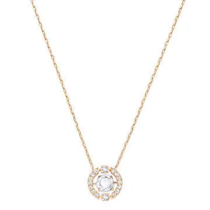Swarovski Jewellery Sparkling Dance Round Necklace in Rosegold
