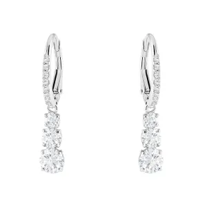 Swarovski Jewellery Swarovski Attract Trilogy White Crystal Drop Earrings