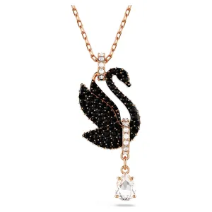 Swarovski Jewellery Swarovski Black Swan Drop Rosegold XS Pendant