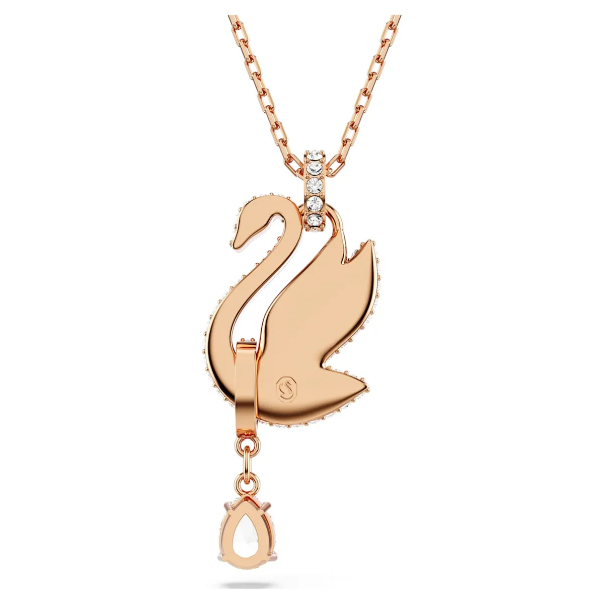 Swarovski Jewellery Swarovski Black Swan Drop Rosegold XS Pendant