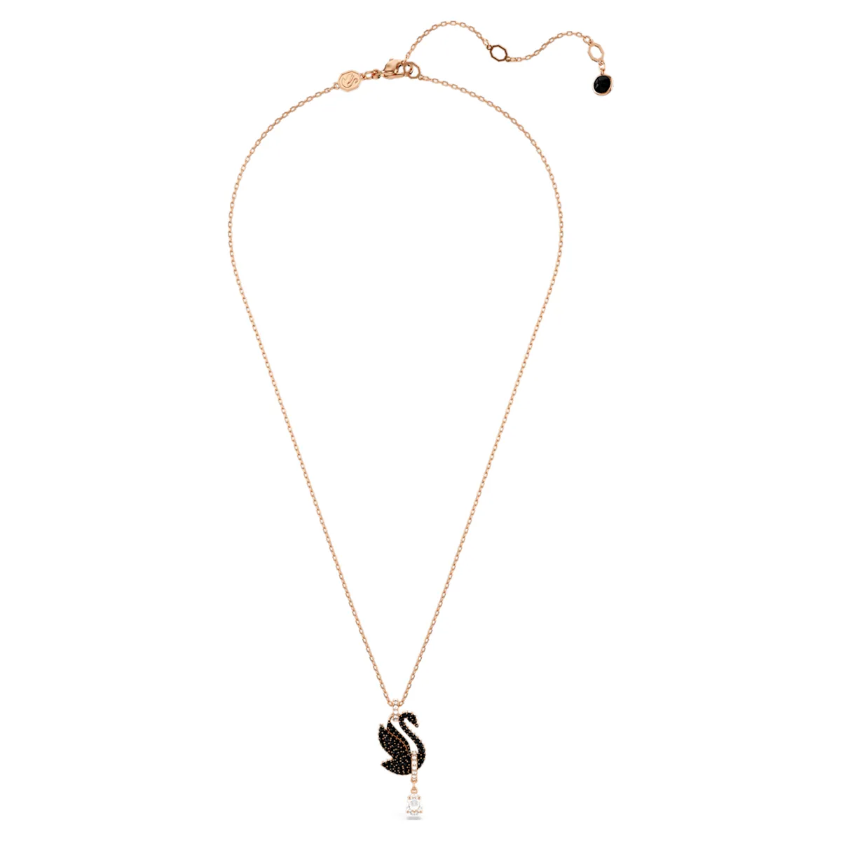 Swarovski Jewellery Swarovski Black Swan Drop Rosegold XS Pendant