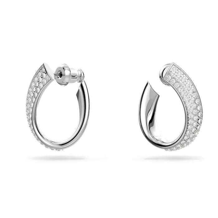 Swarovski Jewellery Swarovski Exist Rhodium Plated White Crystal Small Hoop Earrings