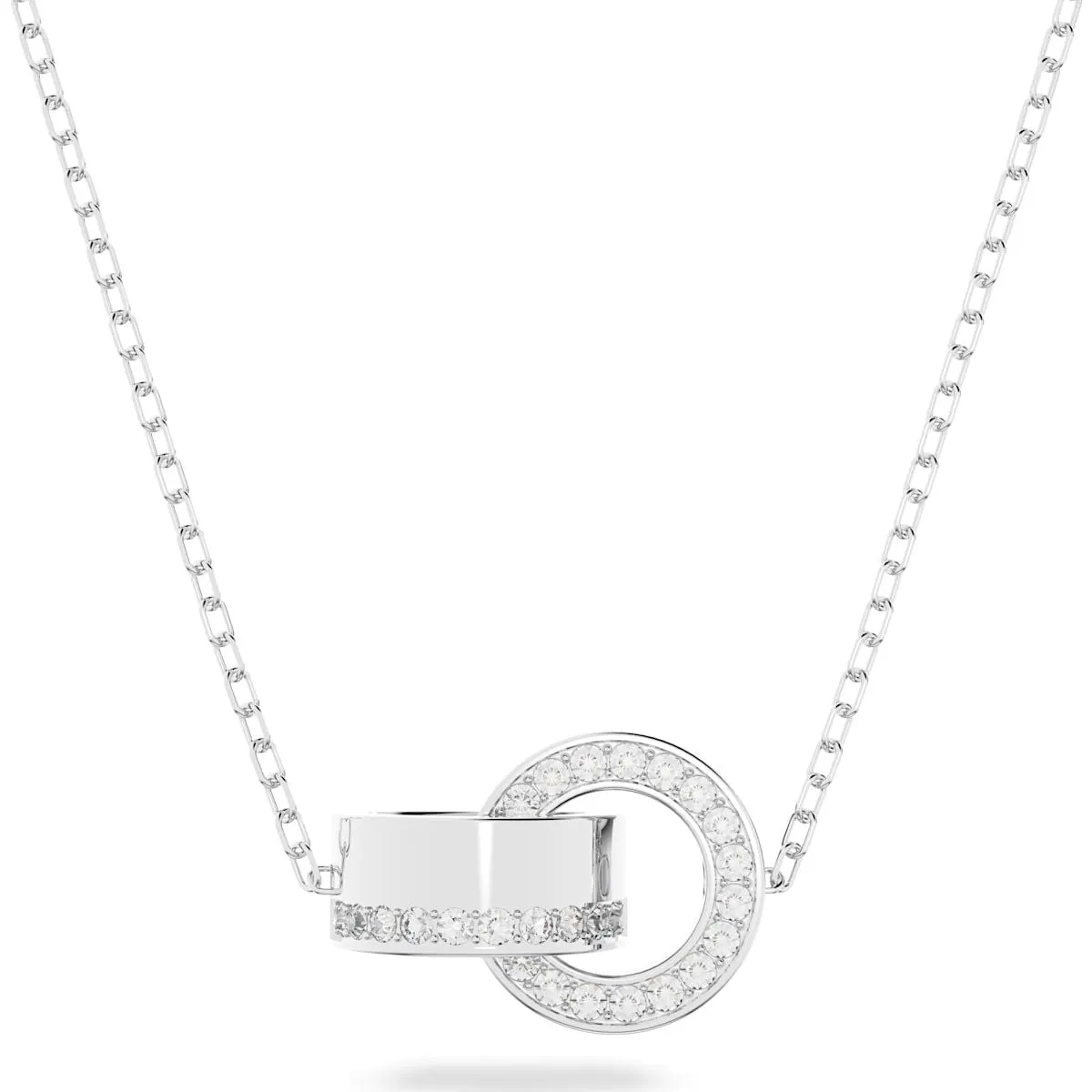 Swarovski Jewellery Swarovski Hollow Rhodium Plated Small White Crystal Intertwined Pendant