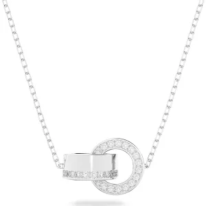 Swarovski Jewellery Swarovski Hollow Rhodium Plated Small White Crystal Intertwined Pendant