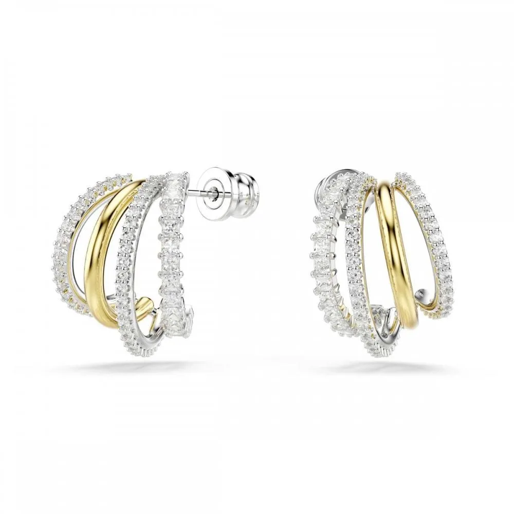 Swarovski Jewellery Swarovski Hyperbola Mixed Metal Hoop Earrings