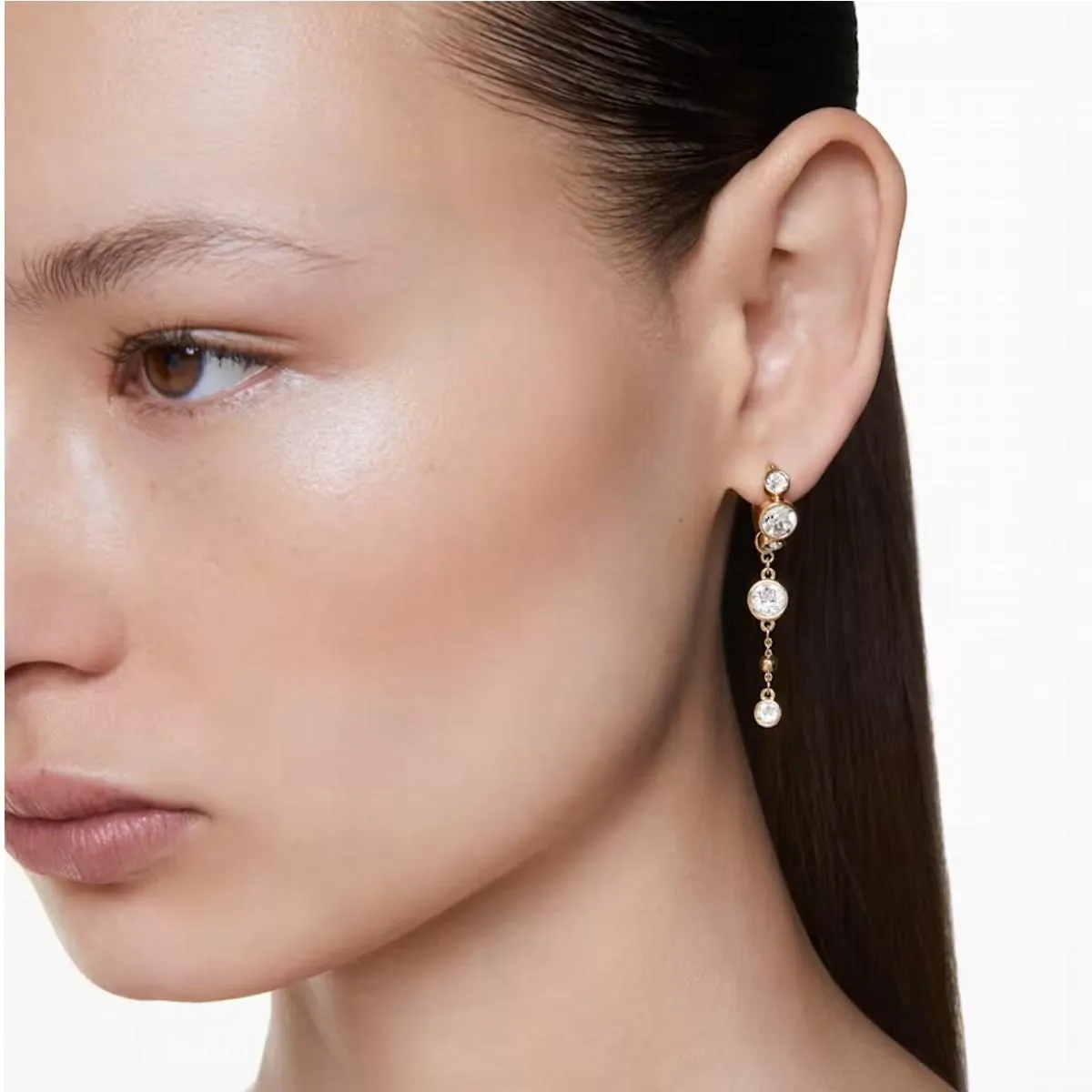 Swarovski Jewellery Swarovski Imber Gold-Tone Plated Crystal Drop Earrings