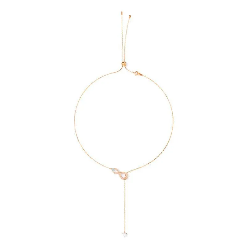 Swarovski Jewellery Swarovski Infinity Y White Rose Gold Plated Necklace