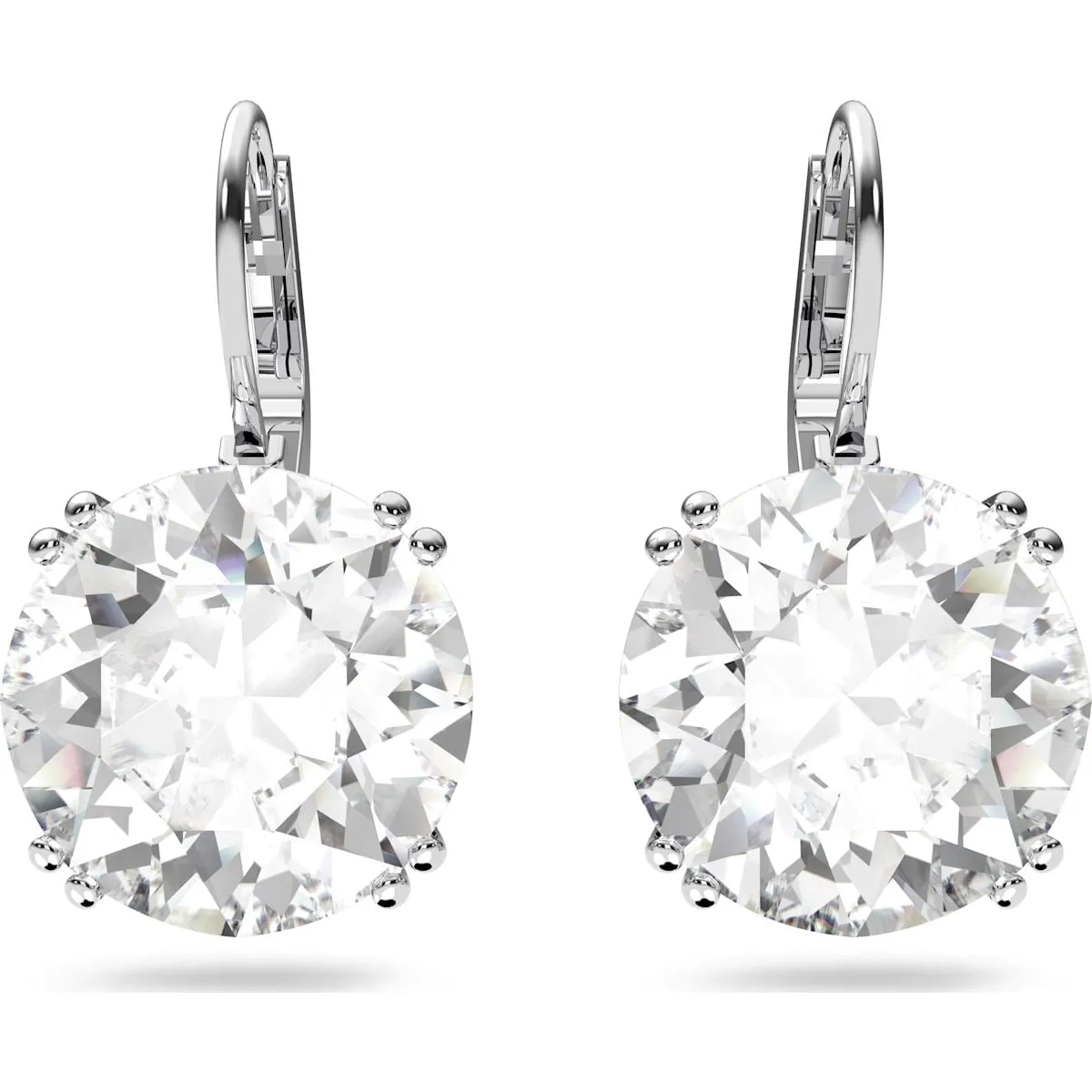 Swarovski Jewellery Swarovski Millenia Rhodium Plated White Crystal Round Drop Earrings