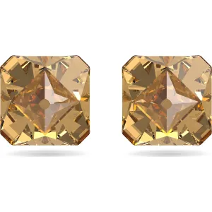 Swarovski Jewellery Swarovski Ortyx Gold Tone Plated Yellow Crystal Pyramid Cut Stud Earrings