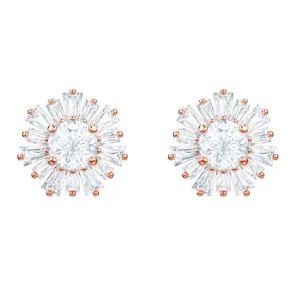 Swarovski Jewellery Swarovski Sunshine White Stone Rose Gold Plated Earrings