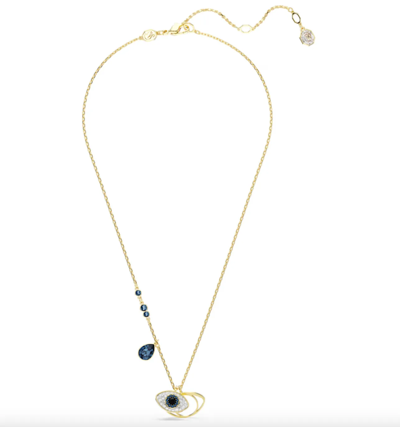 Swarovski Jewellery Symblica Evil Eye, Blue, Gold Toned Pendant