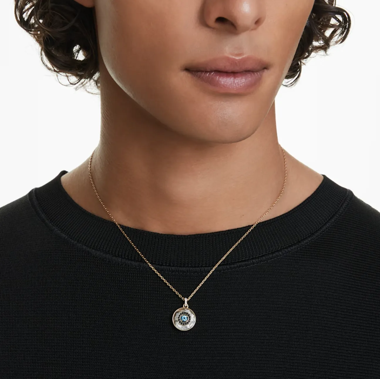 Swarovski Jewellery Symbolica Evil Eye Small Multicoloured Gold Tone Pendant