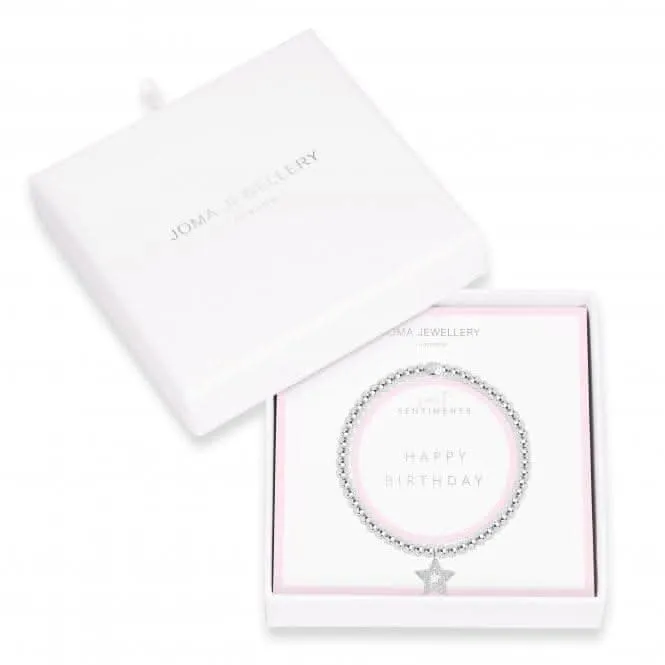 Sweet Sentiments Family Silver 17.5cm Stretch Bracelet 4275 Joma Jewellery