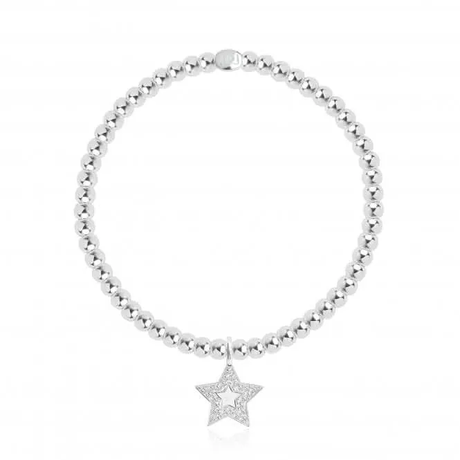 Sweet Sentiments Family Silver 17.5cm Stretch Bracelet 4275 Joma Jewellery