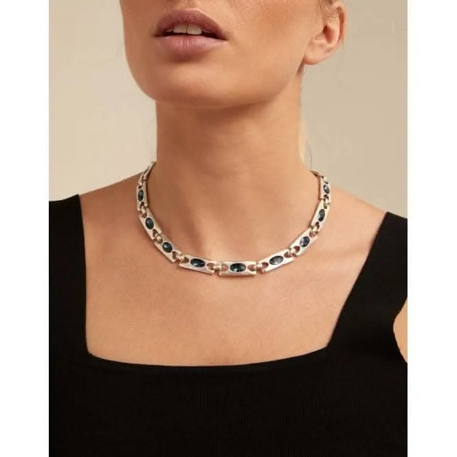 The Crown Blue Faceted Crystal Necklace Unode50 Jewelry And Accessories