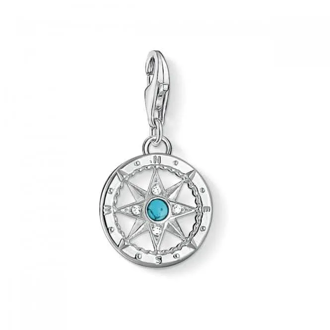 Thomas Sabo Charm Club Compass Turquoise Charm 1228-405-17 Thomas Sabo Collectable Charms