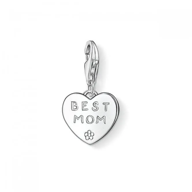 Thomas Sabo Charm Club Silver Best Mom Charm 0821-001-12 Thomas Sabo Collectable Charms