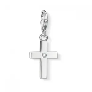 Thomas Sabo Charm Club Silver Cross with Stone Charm 0366-051-14 Thomas Sabo Collectable Charms