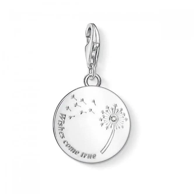 Thomas Sabo Dandelion Silver Zirconia Charm Pendant 1457-051-21 Thomas Sabo Collectable Charms