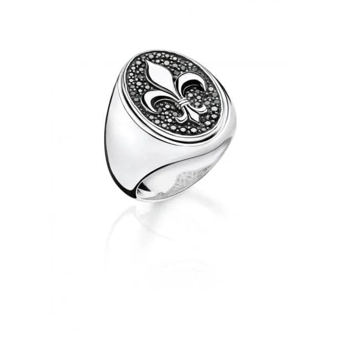Thomas Sabo Fleur-de-lis Signet Ring TR1803-051-11 Thomas Sabo Rings