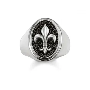 Thomas Sabo Fleur-de-lis Signet Ring TR1803-051-11 Thomas Sabo Rings