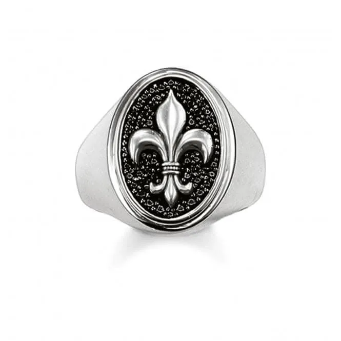 Thomas Sabo Fleur-de-lis Signet Ring TR1803-051-11 Thomas Sabo Rings