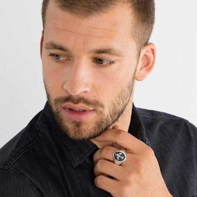 Thomas Sabo Fleur-de-lis Signet Ring TR1803-051-11 Thomas Sabo Rings