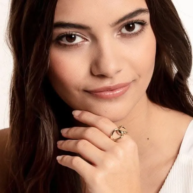 Thomas Sabo Heritage Gold Chunky Buckle Ring TR2238-413-39 Thomas Sabo Rings