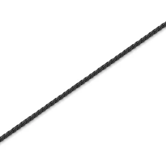 Thomas Sabo Jewellery Thomas Sabo Black Plaited Leather Necklace - CX0244BL-50