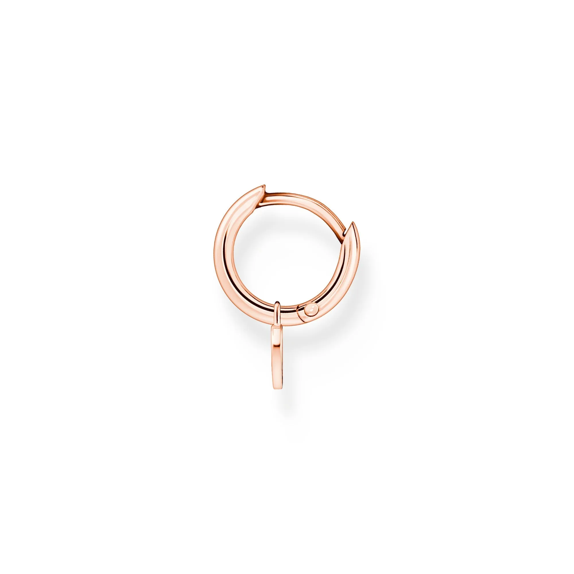 Thomas Sabo Jewellery Thomas Sabo Charm Club Rose Gold Plated Sterling Silver Heart Hoop Earring