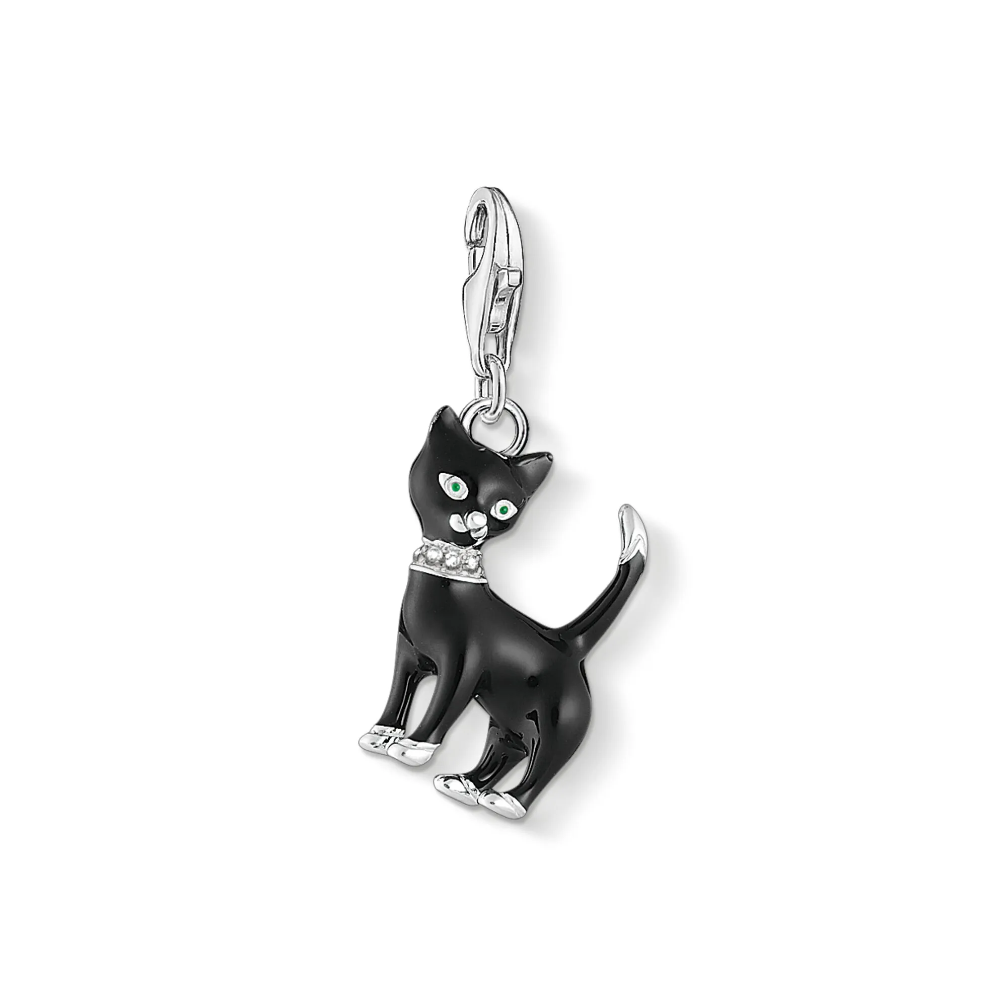 Thomas Sabo Jewellery Thomas Sabo Charm Club Sterling Silver Black Cat Collectable Charm