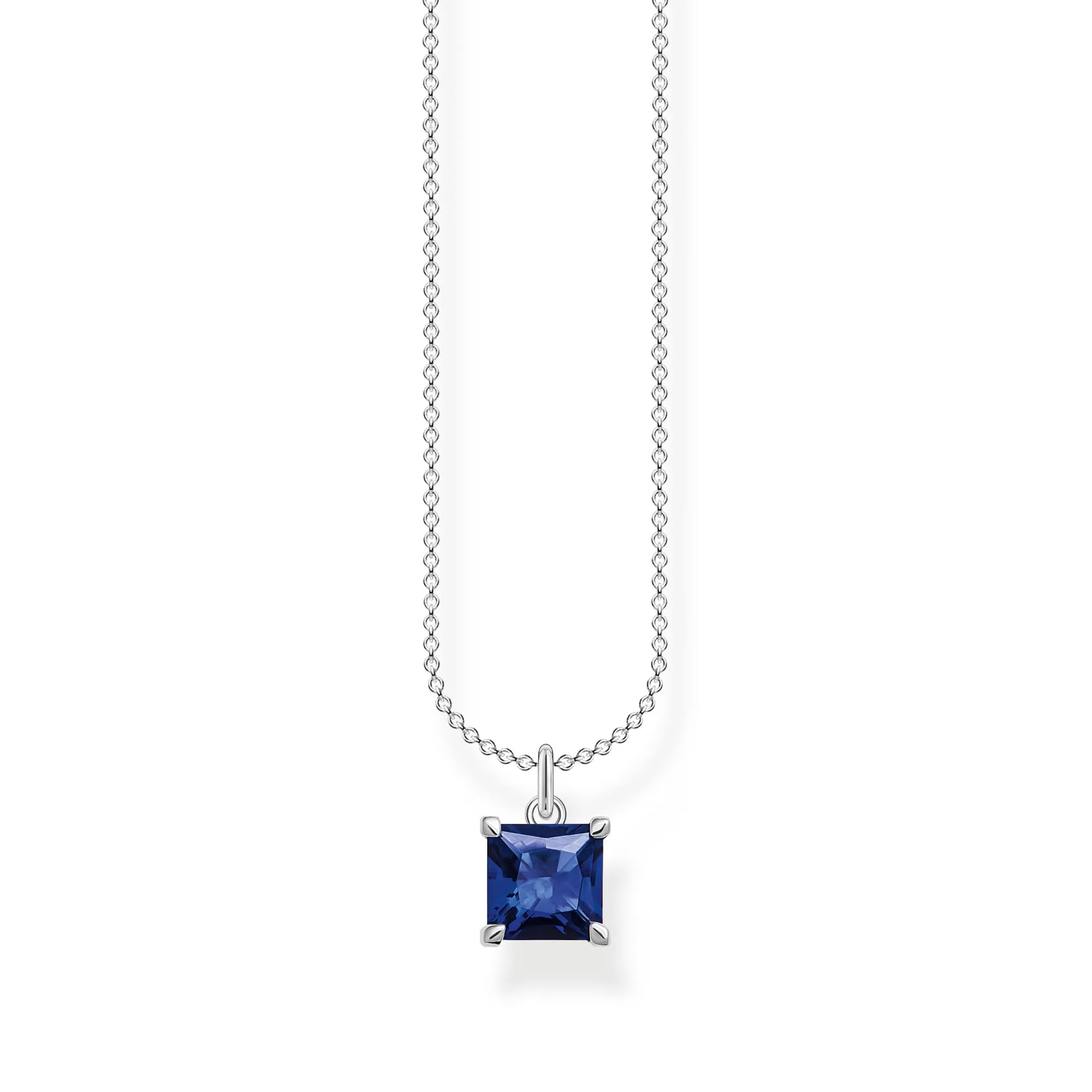 Thomas Sabo Jewellery Thomas Sabo Charm Club Sterling Silver Blue Stone Necklace