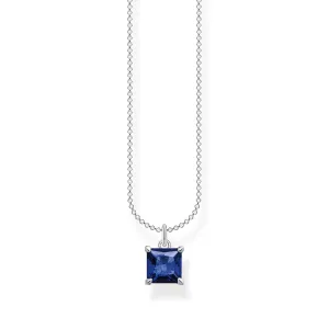 Thomas Sabo Jewellery Thomas Sabo Charm Club Sterling Silver Blue Stone Necklace