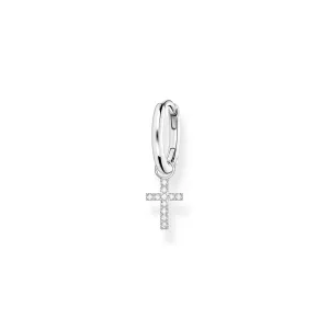 Thomas Sabo Jewellery Thomas Sabo Charm Club Sterling Silver Cross Pendant Hoop Earring