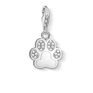 Thomas Sabo Jewellery Thomas Sabo Charm Club Sterling Silver Cubic Zirconia Paw Charm