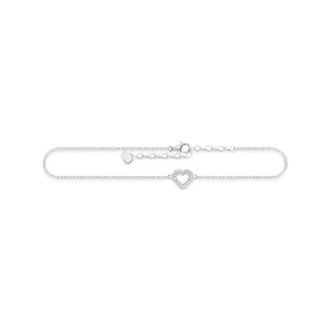 Thomas Sabo Jewellery Thomas Sabo Charm Club Sterling Silver Heart Anklet