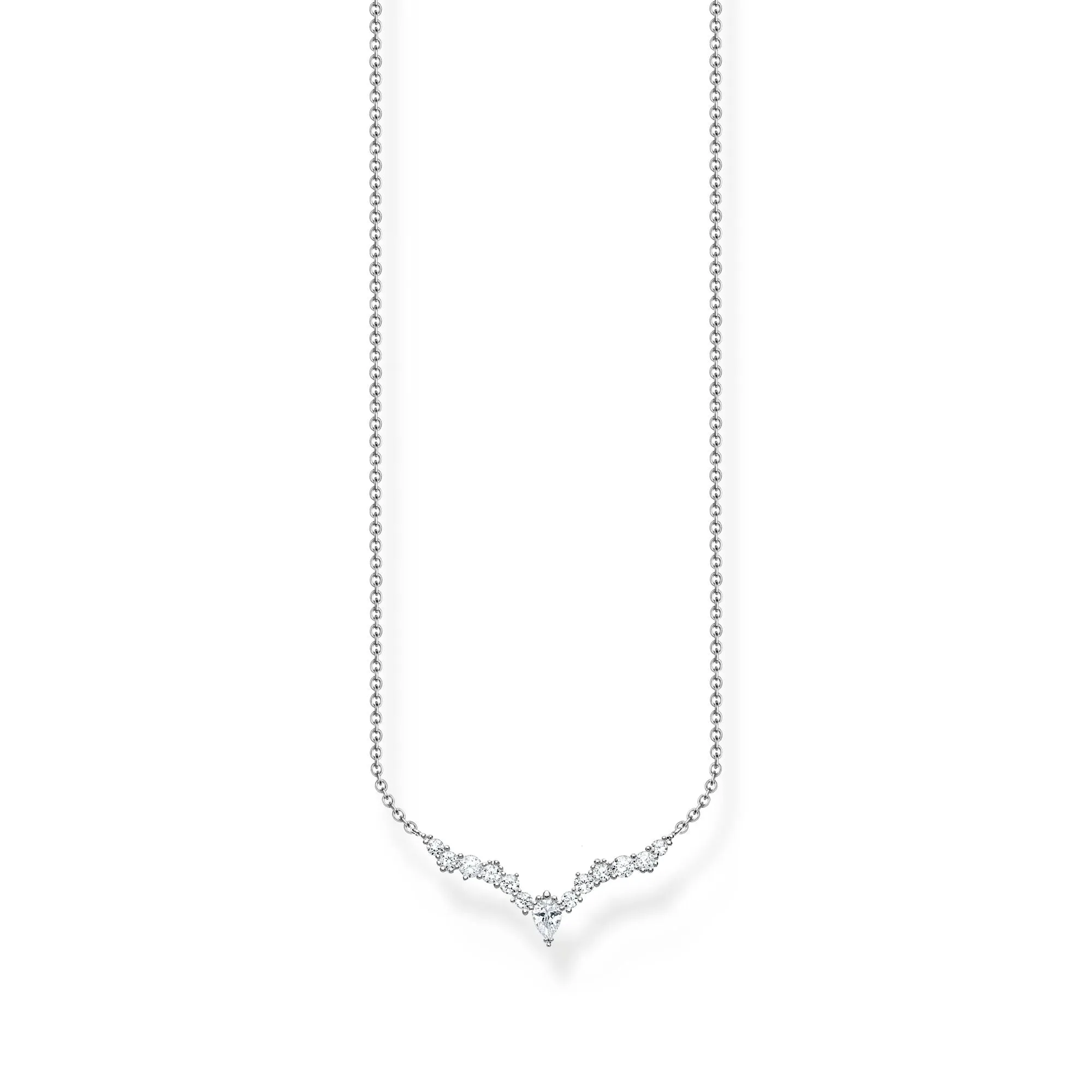 Thomas Sabo Jewellery Thomas Sabo Charm Club Sterling Silver Ice Crystals Necklace