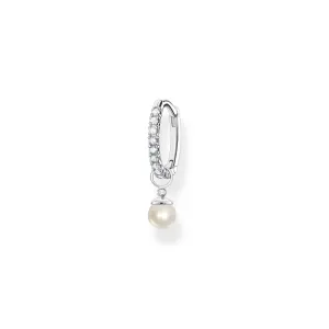 Thomas Sabo Jewellery Thomas Sabo Charm Club Sterling Silver Pearl Pendant Hoop Earring