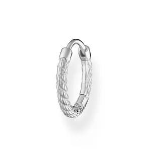 Thomas Sabo Jewellery Thomas Sabo Charm Club Sterling Silver Rope Single Hoop Earring