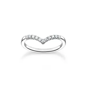 Thomas Sabo Jewellery Thomas Sabo Charm Club Sterling Silver V-Shape Ring