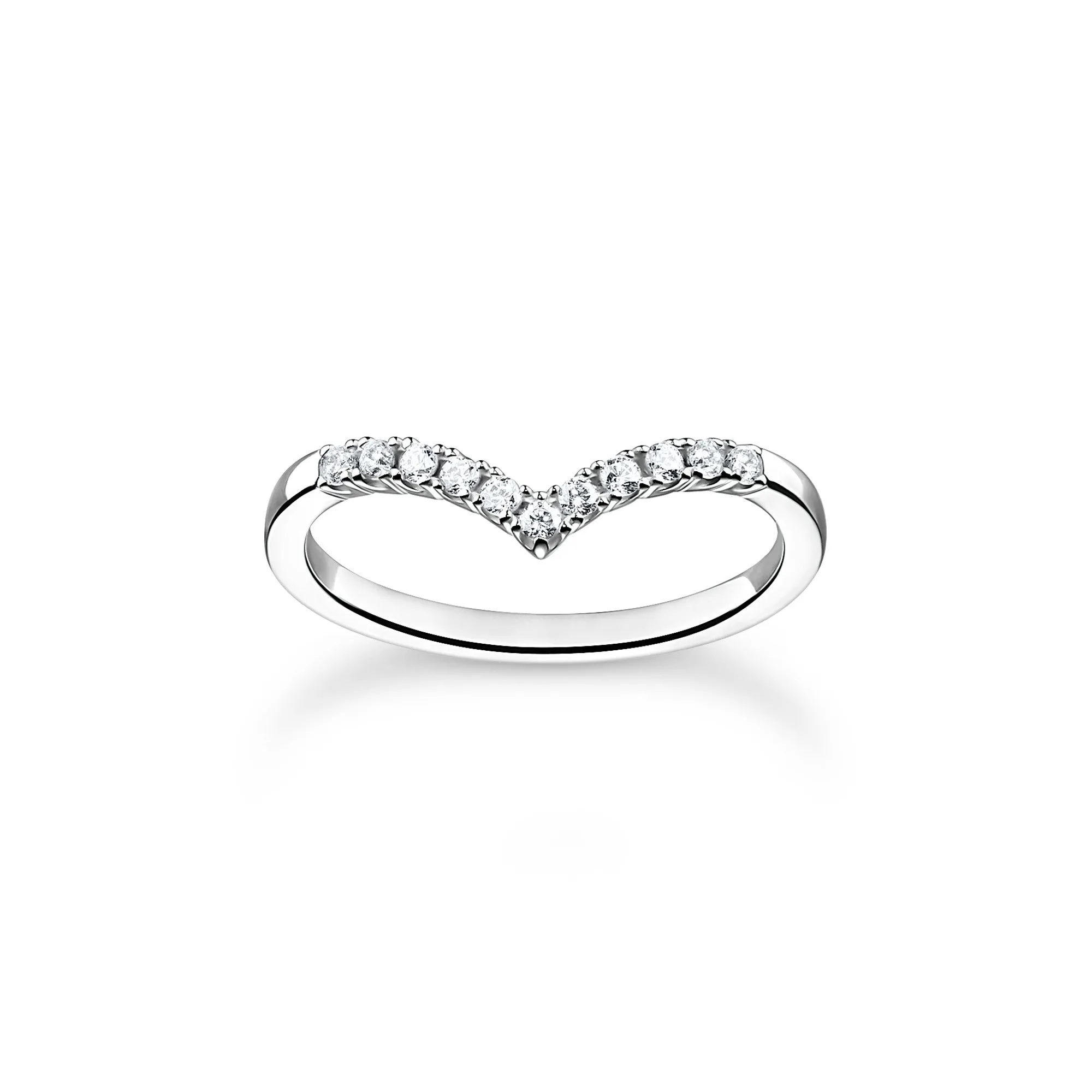 Thomas Sabo Jewellery Thomas Sabo Charm Club Sterling Silver V-Shape Ring