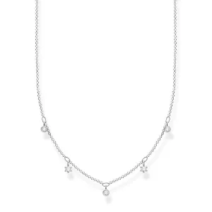 Thomas Sabo Jewellery Thomas Sabo Charm Club Sterling Silver White Stones Necklace