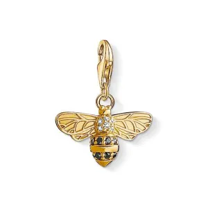 Thomas Sabo Jewellery Thomas Sabo Charm Club Yellow Gold Plated Silver Zirconia Bee Charm
