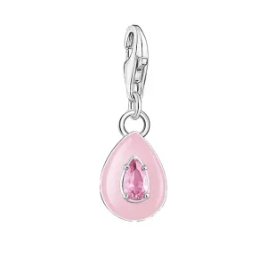 Thomas Sabo Jewellery Thomas Sabo Charmista Sterling Silver Pink Drop Charm Pendant