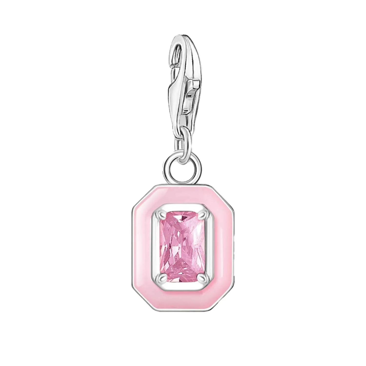 Thomas Sabo Jewellery Thomas Sabo Charmista Sterling Silver Pink Stone Charm Pendant