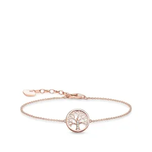 Thomas Sabo Jewellery Thomas Sabo Glam & Soul Rose Gold Plated Silver Tree of Love Bracelet