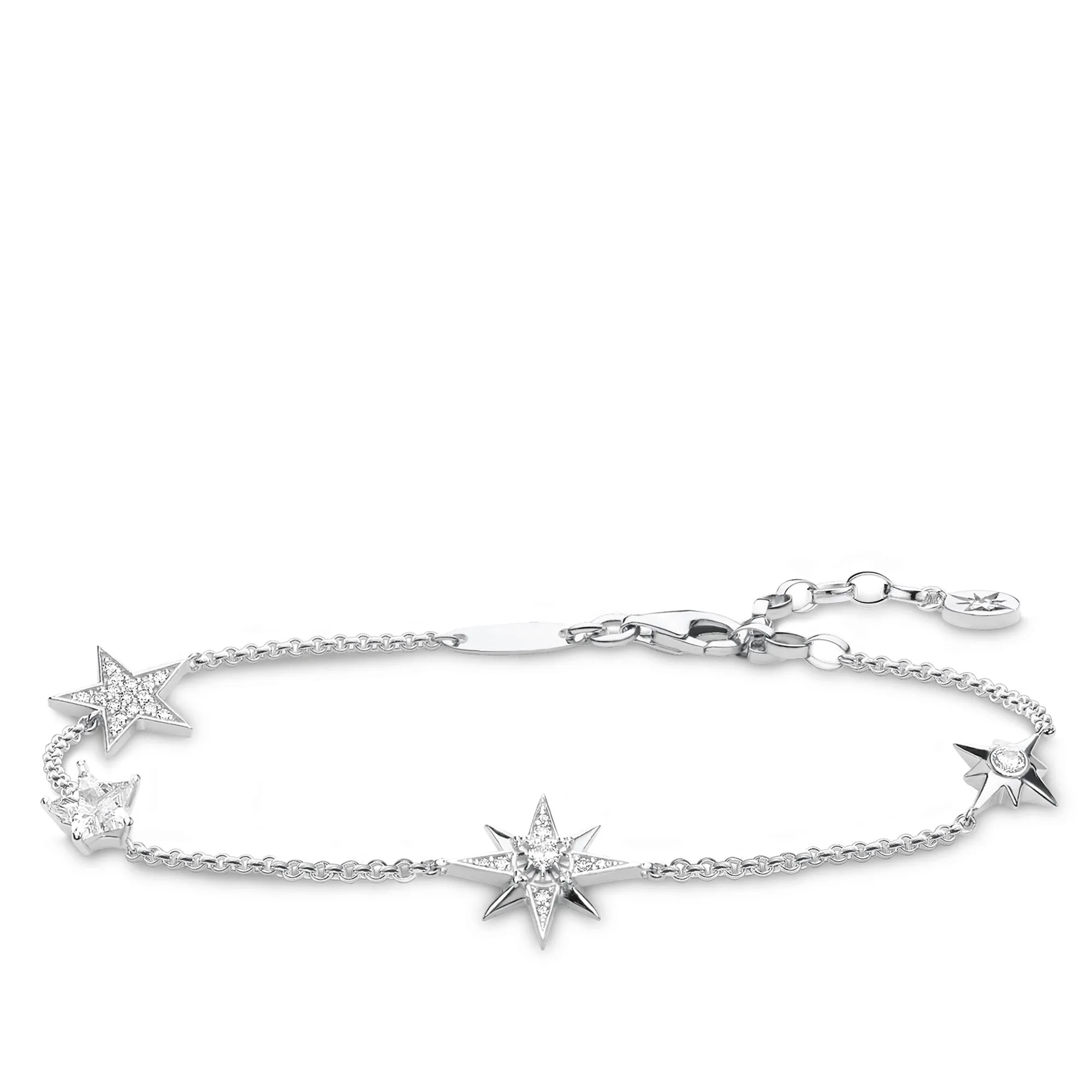 Thomas Sabo Jewellery Thomas Sabo Glam & Soul Sterling Silver CZ Magic Stars Bracelet