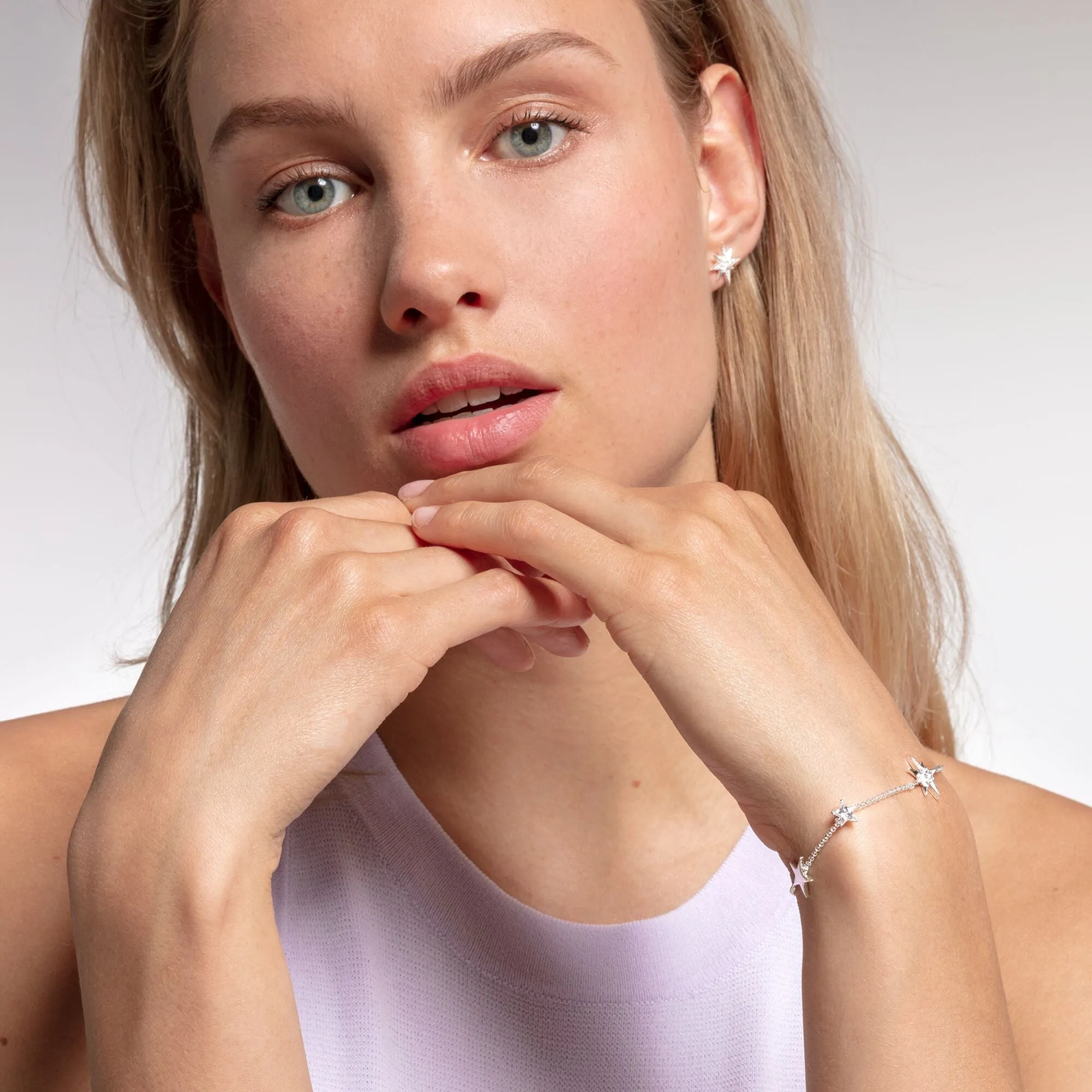 Thomas Sabo Jewellery Thomas Sabo Glam & Soul Sterling Silver CZ Magic Stars Bracelet