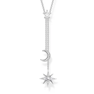 Thomas Sabo Jewellery Thomas Sabo Glam & Soul Sterling Silver CZ Magic Stars Drop Necklace