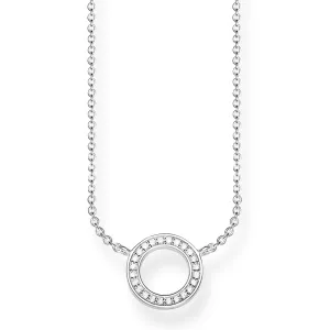 Thomas Sabo Jewellery Thomas Sabo Glam & Soul Sterling Silver CZ Small Circle Necklace